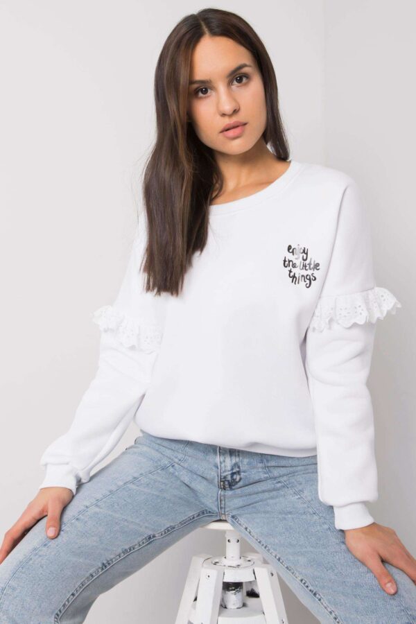 Biała bluza damska bez kaptura Alvah RUE PARIS S/M