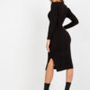 Czarna midi sukienka dzianinowa w warkocze RUE PARIS onesize - obrazek 11