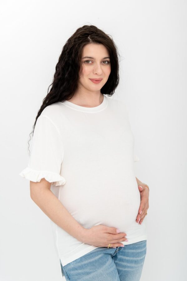 T-shirt z wiskozy Cloud