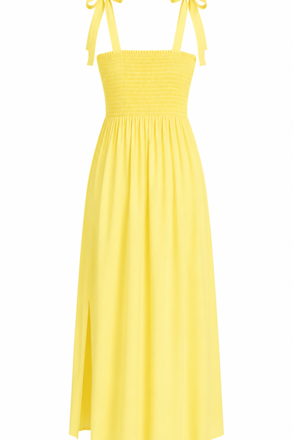 Melissa - 2w1 sukienka spódnica z wiskozy rayon masełkowo- limonkowa