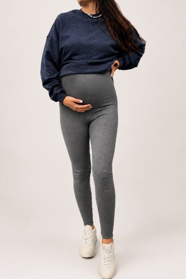 TALL Legginsy Comfy Mama z falbanką - wiskoza