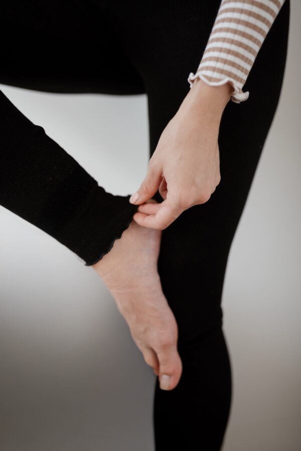 Legginsy Comfy Mama z falbanką - wiskoza