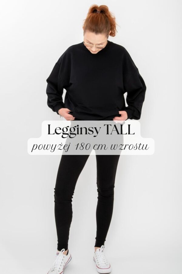 TALL Legginsy Comfy Mama z falbanką - wiskoza